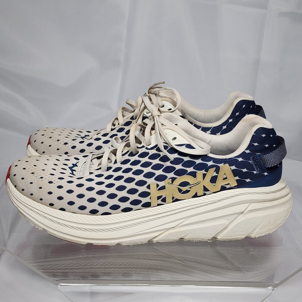 Hoka One One Men 10 Rincon TK Vintage Indigo Tofu Running Sneakers 1114631 VITF